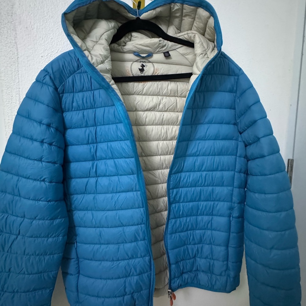 SAVE THE DUCK donal blue puffer jacket